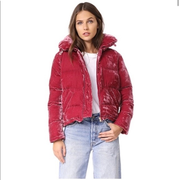 Rachel Antonoff Peggy Velvet Puffer Jacket - Picture 5 of 13